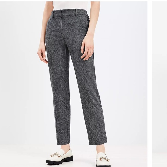 LOFT The Riviera Slim Pants in Brushed Houndstooth - Picture 2 of 13
